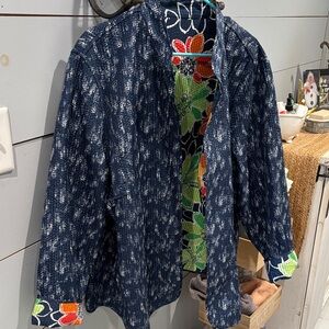 Reversible light quilted Patterned Jacket